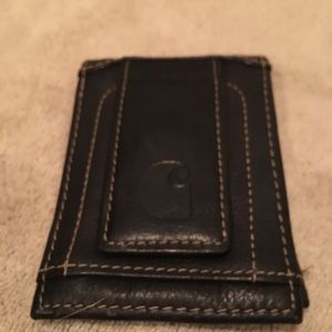 Carhartt bifold black wallet magnetic hold